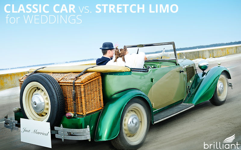 classic wedding limo car